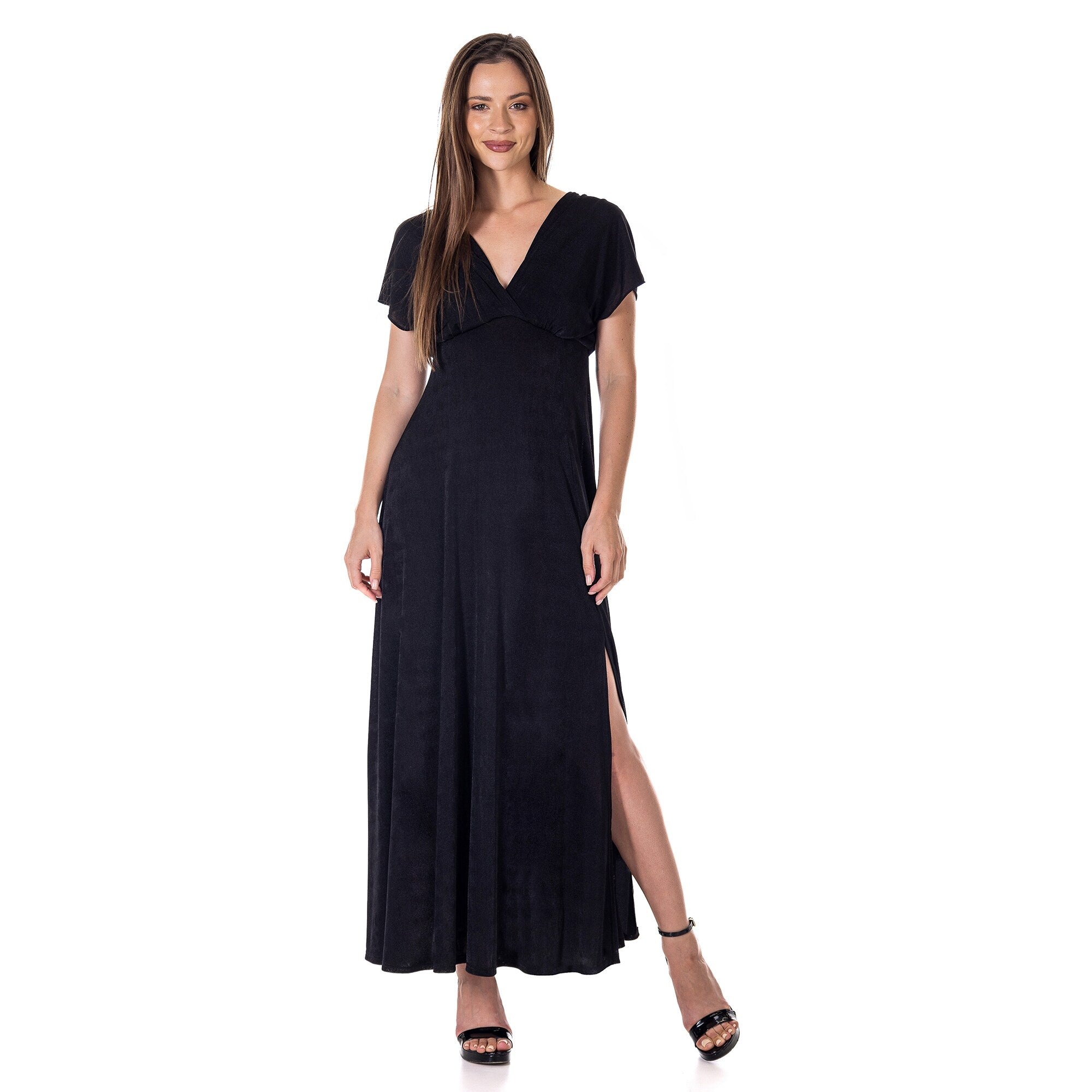 24seven-Comfort-Apparel-Womens-Flutter-Sleeve-Metallic-Knit-Maxi-Dress-Front-Slit-Empire-Waist_27858014-4cc9-470e-824c-3c6fd71c6c59