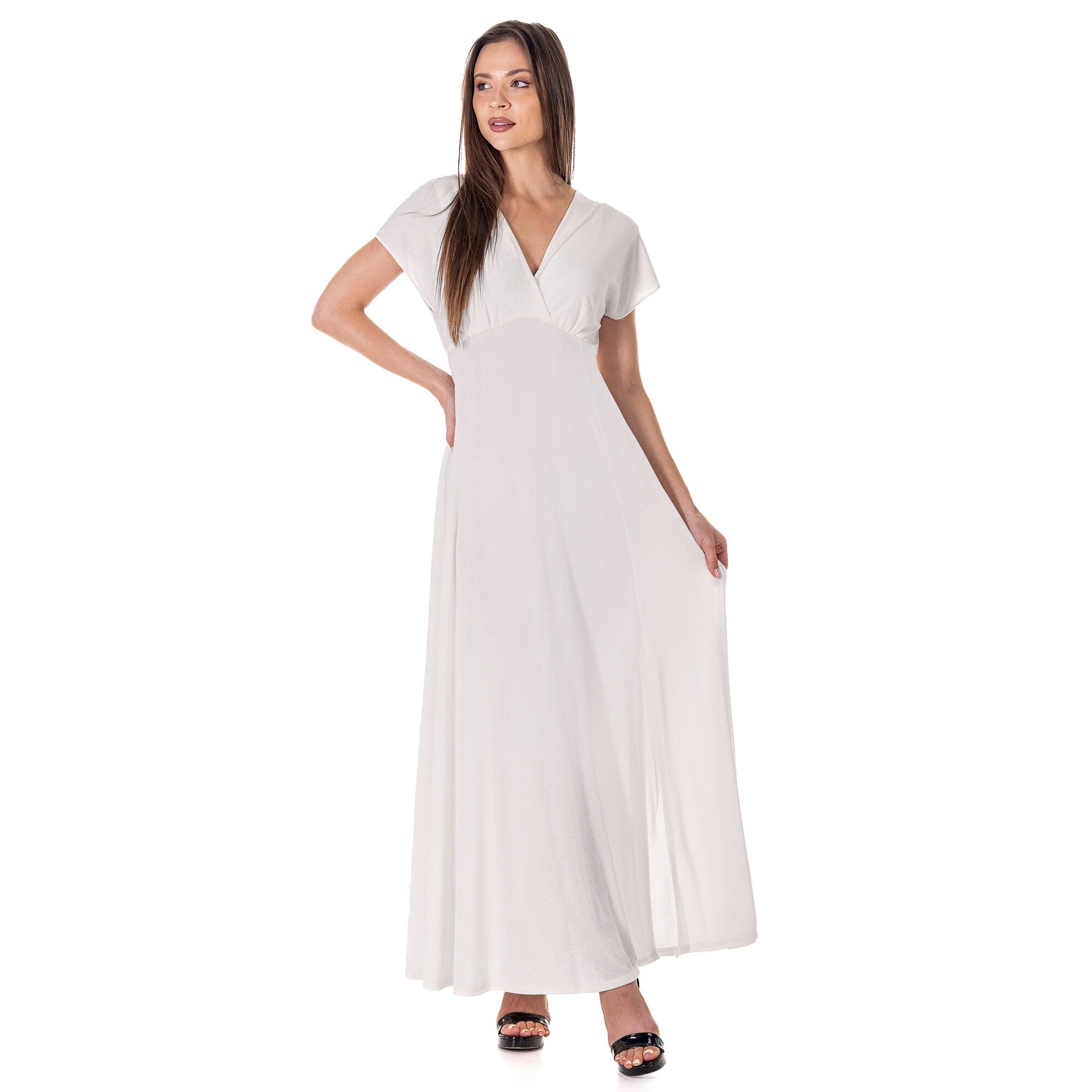 24seven-Comfort-Apparel-Womens-Flutter-Sleeve-Metallic-Knit-Maxi-Dress-Front-Slit-Empire-Waist_3fe1ebc0-ccb0-4b1d-8e50-4822fec30c01