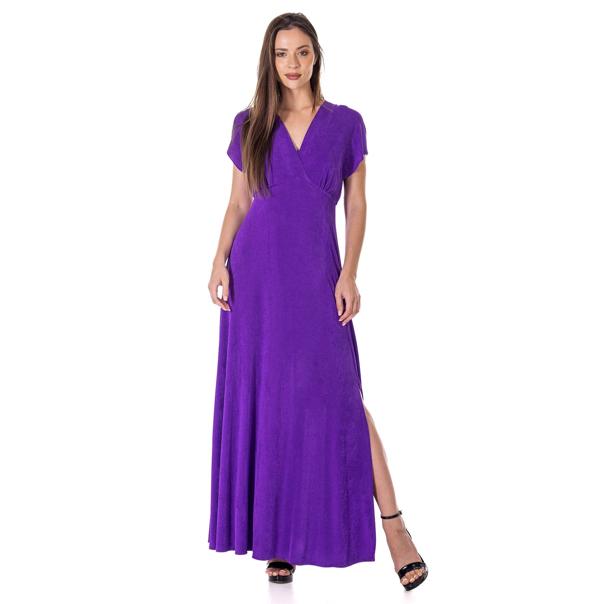 24seven-Comfort-Apparel-Womens-Flutter-Sleeve-Metallic-Knit-Maxi-Dress-Front-Slit-Empire-Waist_7c73ca71-fca0-4782-a9f7-587a87d81e80