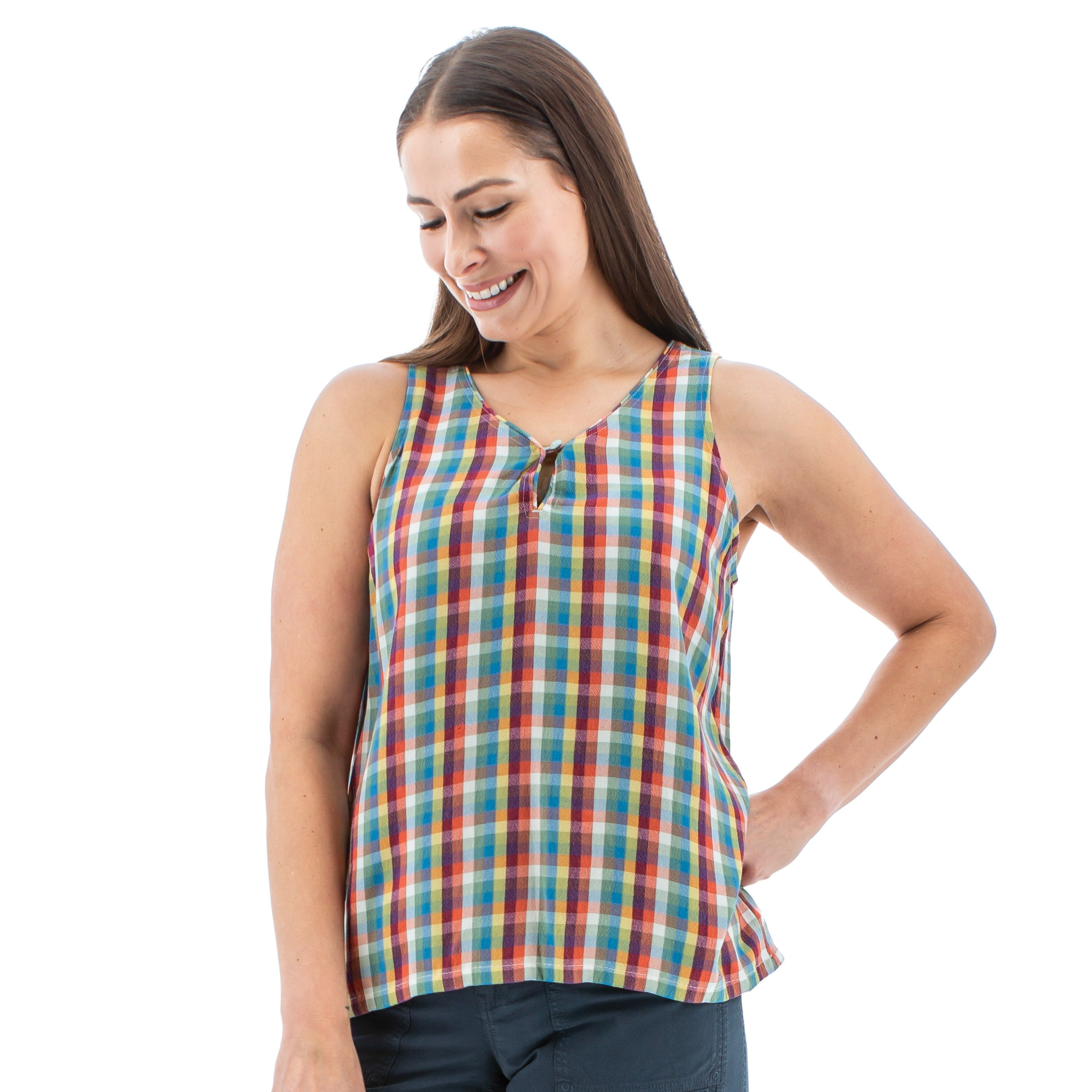 Aventura-Women_27s-Avery-Keyhole-Plaid-Tank-Top_e52de197-9b79-45b8-984d-c855a501a6cb 1282079603